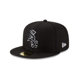 New Era 59Fifty Chicago White Sox Fitted Hat Black Black White