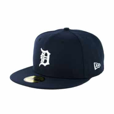 New Era 59Fifty Detroit Tigers Fitted Hat Black White Back