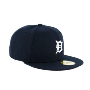 New Era 59Fifty Detroit Tigers Fitted Hat Black White Back
