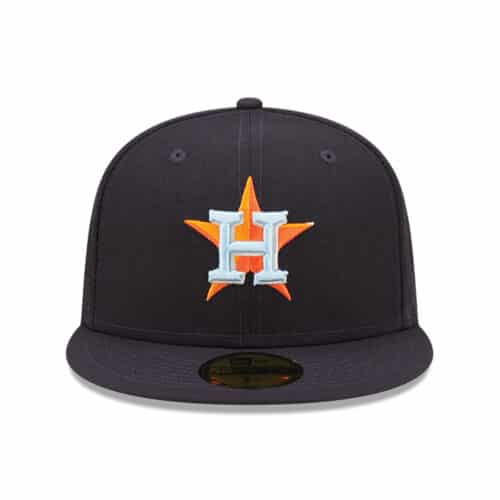 New Era 59Fifty Houston Astros Clouds Undervisor Fitted Hat Dark Navy Front