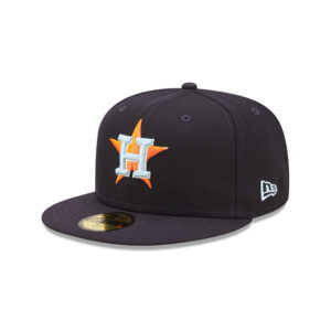 New Era 59Fifty Houston Astros Clouds Undervisor Fitted Hat Dark Navy Left Front