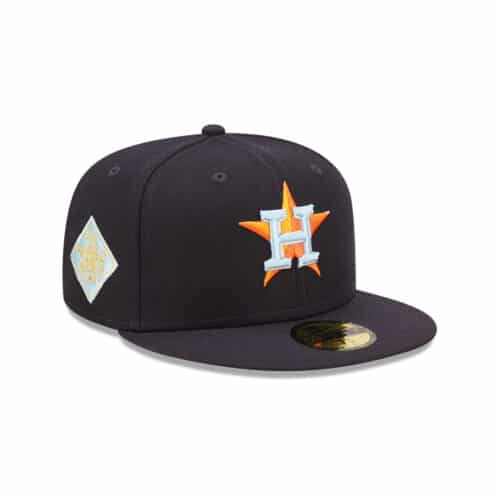 New Era 59Fifty Houston Astros Clouds Undervisor Fitted Hat Dark Navy Rigth Front