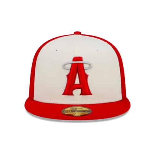 New Era 59Fifty Los Angeles Angels City Connect 2022 Fitted Hat Scarlet Red Front