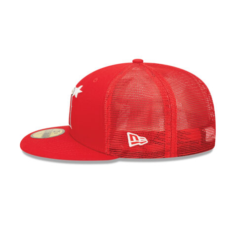 New Era 59Fifty Los Angeles Angels Game Workout 2022 All-Star Fitted Hat Scarlet Red Left