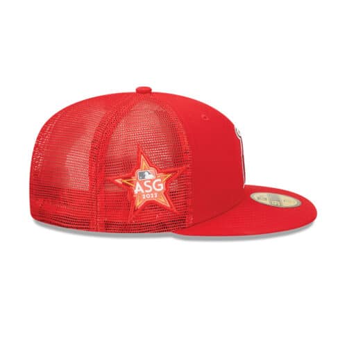 New Era 59Fifty Los Angeles Angels Game Workout 2022 All-Star Fitted Hat Scarlet Red Right