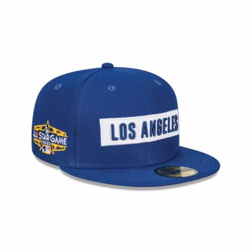 New Era 59Fifty Los Angeles Dodgers All Star Game 2022 Fan Pack Multi Patch Fitted Hat Dark Royal Right Front