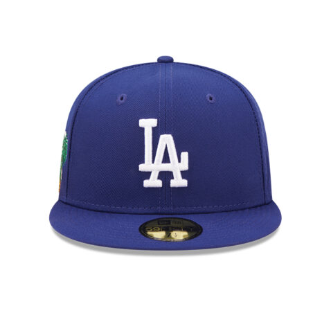 New Era 59Fifty Los Angeles Dodgers Cloud Icon Fitted Hat Dark Royal Front