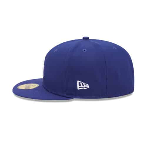 New Era 59Fifty Los Angeles Dodgers Cloud Icon Fitted Hat Dark Royal Left
