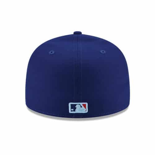 New Era 59Fifty Los Angeles Dodgers Clouds Undervisor Fitted Hat Dark Royal Blue Back