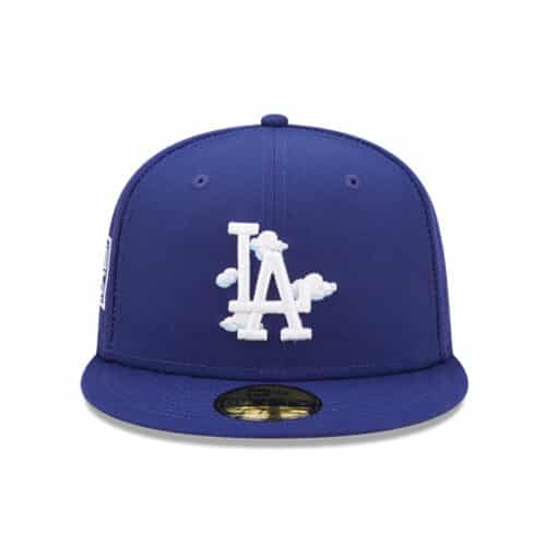 New Era 59Fifty Los Angeles Dodgers Comic Cloud Fitted Hat Dark Royal Front