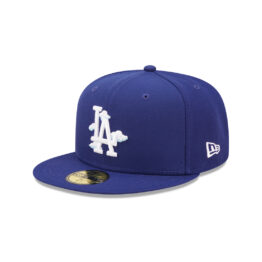 New Era 59Fifty Los Angeles Dodgers Comic Cloud Fitted Hat Dark Royal Left Front