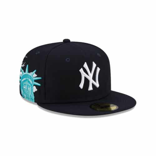 New Era 59Fifty New York Yankees Cloud Icon Fitted Hat Dark Navy Right Front