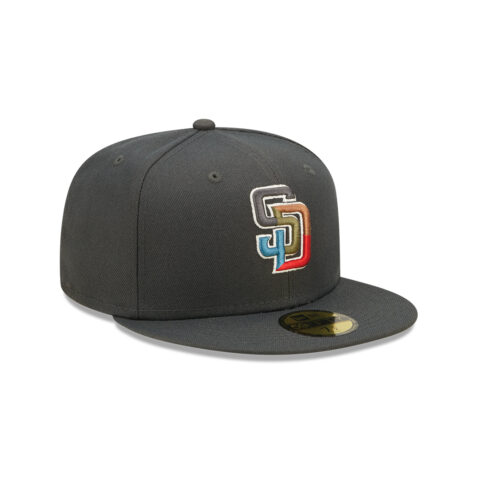 New Era 59Fifty San Diego Padres Color Pack Multi Fitted Hat Graphite Right Front
