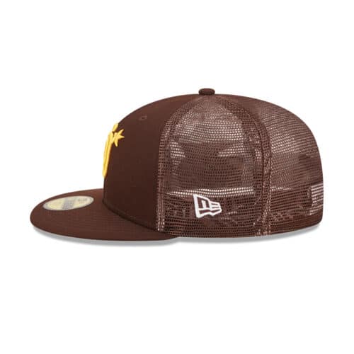 New Era 59Fifty San Diego Padres Game Workout 2022 All-Star Fitted Hat Burnt Wood Brown Left