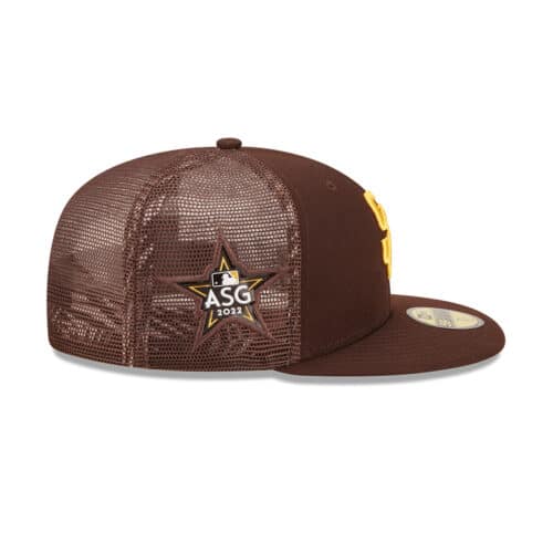 New Era 59Fifty San Diego Padres Game Workout 2022 All-Star Fitted Hat Burnt Wood Brown Right