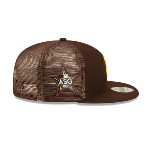 New Era 9Fifty San Diego Padres Game Workout 2022 All-Star Snapback Hat Burnt Wood Brown Right