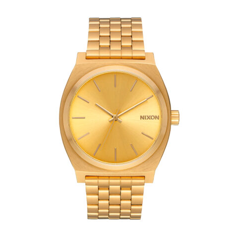 Nixon Time Teller Watch All Gold Gold Front