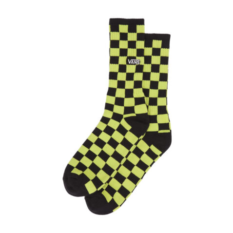 Vans Checkerboard Crew Socks Lime Punch