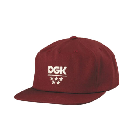 DGK All Star Strapback Hat Burgundy 1
