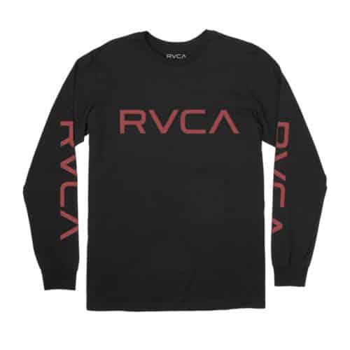 RVCA Big RVCA Long Sleeve T-Shirt Black Baked Apple