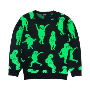 RipNDip Alien Dance Party Sweater Black