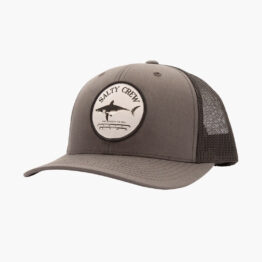 Salty Crew Bruce Retro Trucker Snapback Hat Charcoal Black
