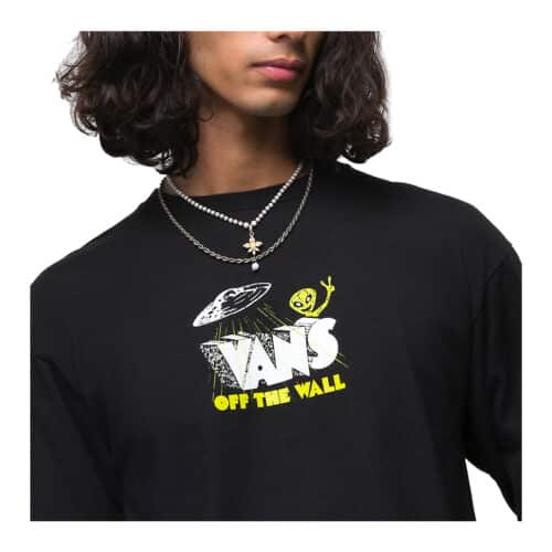 Vans Space Greetings Long Sleeve T-Shirt Black Logo