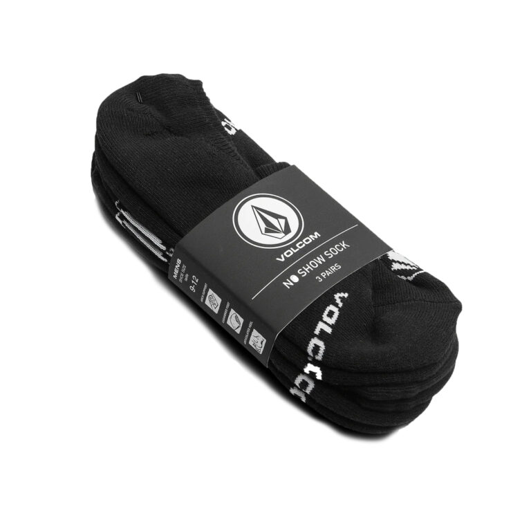 Volcom No Show Stone Socks 3PK Black