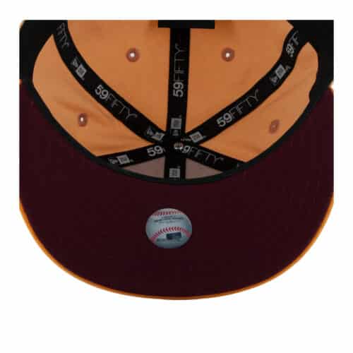 New Era x Billion Creation x Rally Caps 59Fifty San Diego Padres Downtown Peach Tango Orange Two Tone Fitted Hat 5