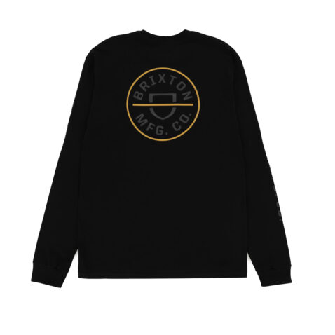 Brixton Crest Long Sleeve STT T-Shirt Black Back