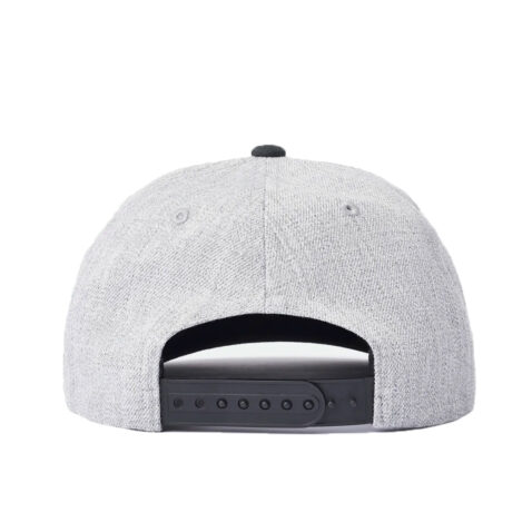 Brixton Linwood C MP Snapback Hat Heather Grey Black back