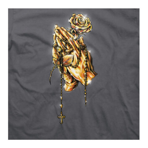 DGK Golden Blessings Short Sleeve T-Shirt Charcoal DGK Golden Blessings Short Sleeve T-Shirt Charcoal Close Up Logo