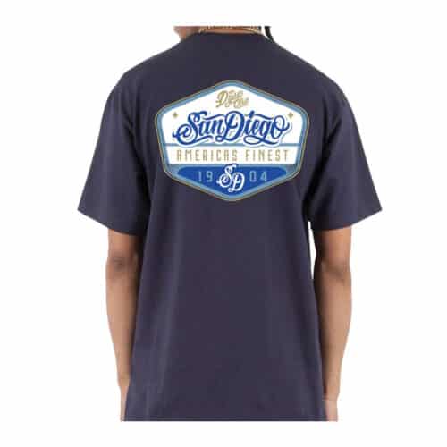 Dyse One San Diego Patch Short Sleeve T-Shirt Navy Back