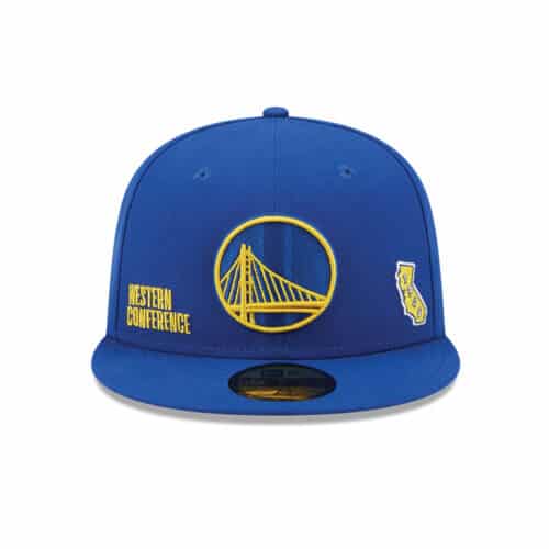 New Era 59Fifty Golden State Warriors Identity Fitted Hat Royal Blue Front