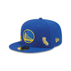 New Era 59Fifty Golden State Warriors Identity Fitted Hat Royal Blue Left Front