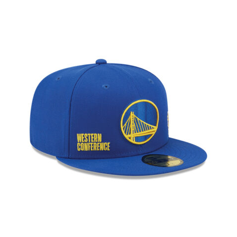 New Era 59Fifty Golden State Warriors Identity Fitted Hat Royal Blue Right Front