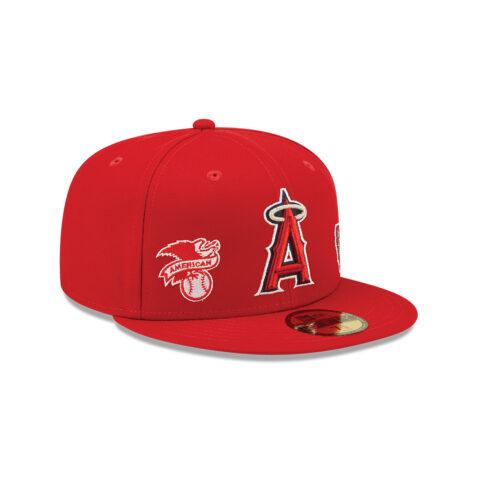 New Era 59Fifty Los Angeles Angels Identity Fitted Hat Red Right Front