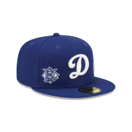 New Era 59Fifty Los Angeles Dodgers Identity Fitted Hat Dark Royal