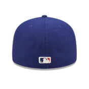 New Era 59Fifty Los Angeles Dodgers Watercolor Floral Fitted Hat Dark Royal Back