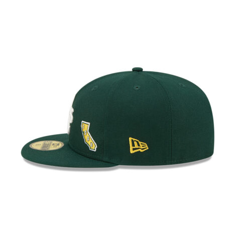 New Era 59Fifty Oakland Athletics Identity Fitted Hat Dark green Left