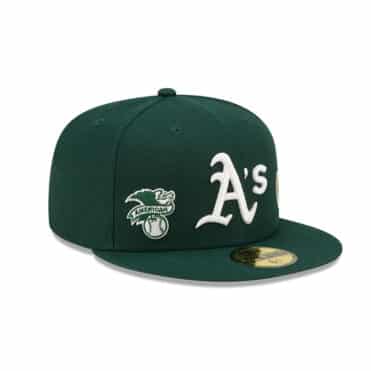 New Era 59Fifty Oakland Athletics Identity Fitted Hat Dark Green