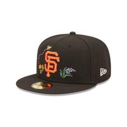 New Era 59Fifty San Francisco Giants Watercolor Floral Fitted Hat Black