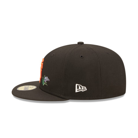 New Era 59Fifty San Francisco Giants Watercolor Floral Fitted Hat Black Left