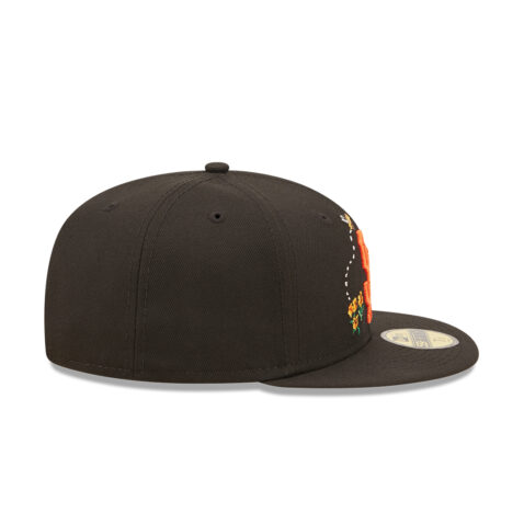 New Era 59Fifty San Francisco Giants Watercolor Floral Fitted Hat Black Right