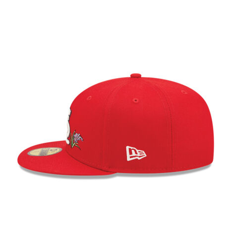 New Era 59Fifty St. Louis Cardinals Watercolor Floral Fitted Hat Red Left