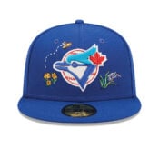 New Era 59Fifty Toronto Blue Jays Watercolor Floral Fitted Hat Royal Blue Front