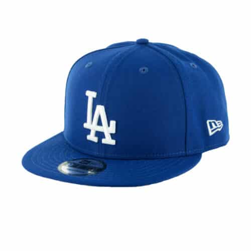 New Era 9Fifty Los Angeles Dodgers Fish Graphic Snapback Hat Dark Royal Blue Left Front