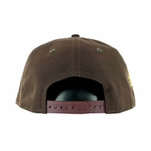 New Era 9Fifty San Diego Padres Team Graphic Snapback Hat Burnt Wood Brown Back