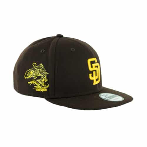 New Era 9Fifty San Diego Padres Team Graphic Snapback Hat Burnt Wood Brown Right Front