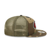 New Era 9Fifty San Francisco 49ers Camo Trucker Snapback Hat Camo Right